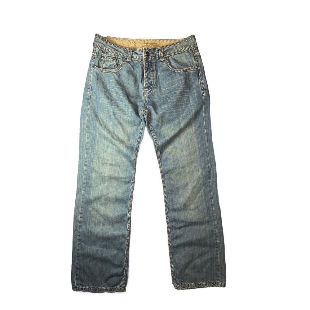 Vintage Affliction Y2K Do Jeans 34x32 Skulls MMA Hip Hop Gangster Metal Cross